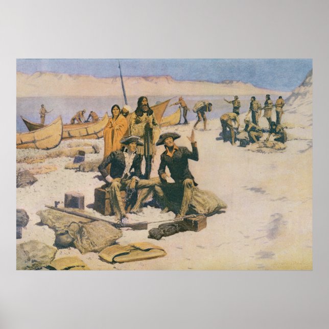 Poster Lewis et Clark à la rivière Columbia (Devant)