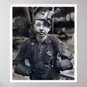 Poster Lewis Wickes Hine - Portrait de Tipple Boy