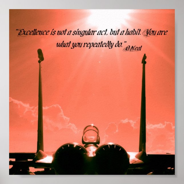 Poster "L'excellence n'est pas un acte singulier, mais un (Devant)