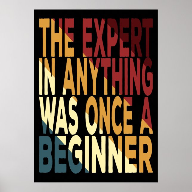 Poster L'Expert En Quoi Que Ce Soit A Été Un Débutant (Devant)