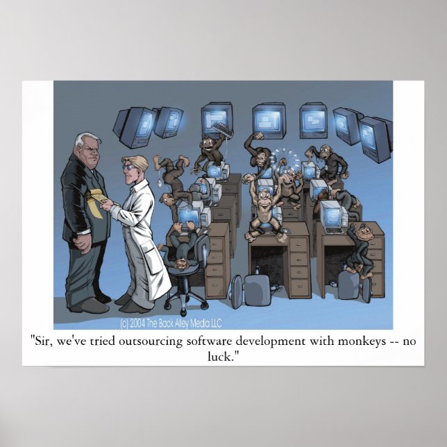 Poster L'externalisation est devenue incorrecte (Devant)