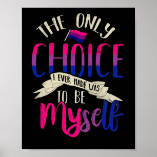 Poster LGBT Bi Pride Fier Bisexuel Bisexuel Drapeau seule