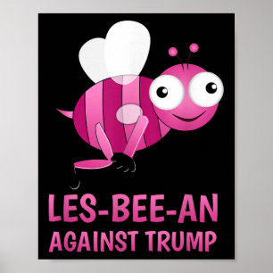 Poster Lgbt contre Donald Trump Gay pride Les-bee-an cont