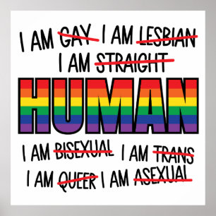 Poster LGBT Je suis gay, je suis humain