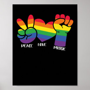 Poster LGBT Mois Gay pride Paix amour Presse