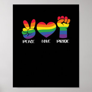 Poster LGBT Mois Gay pride Paix Amour Pride