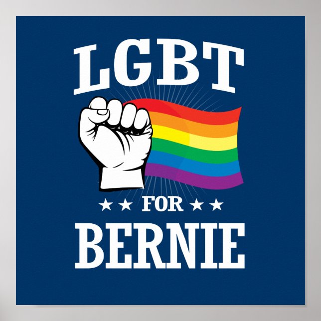 POSTER LGBT POUR BERNIE SANDERS (Devant)