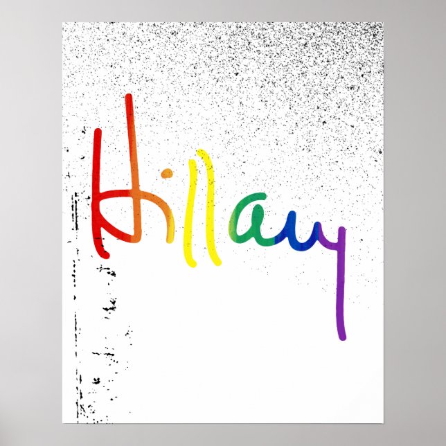 Poster LGBT pour Hillary Clinton (Devant)