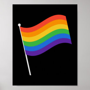 Poster LGBT+pride. drapeau arc-en-ciel