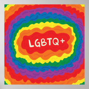 Poster LGBT+pride. queer, couleur arc-en-ciel.