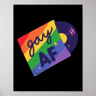 Poster LGBT+pride. queer, gay love.Gay AF