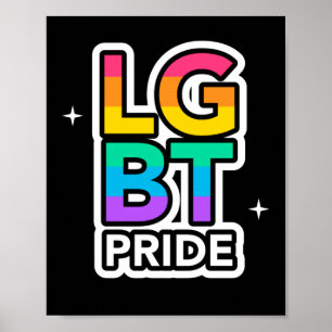 Poster LGBT+PRIDE. Rainbow love