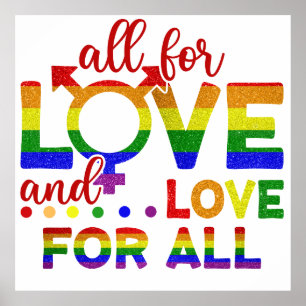 Poster LGBT Tout Pour L'Amour, L'Amour Pour Tous