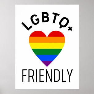 Poster lgbtq amicale orteil symbole d'amour gay lgbtq rai