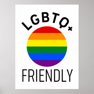 Poster lgbtq drapeau amical drapeau homosexuel arc-en-cie