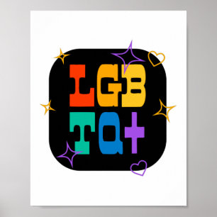 Poster LGBTQ+. FIDE+LGBT. Arc-en-ciel