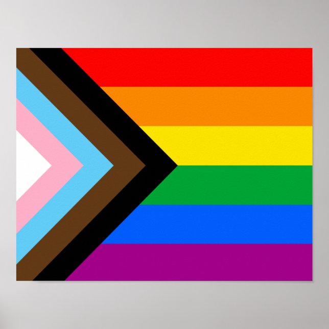 Poster LGBTQ+ Indicateur de fierté de progrès (Devant)
