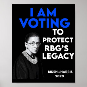 Poster L'héritage de Ruth Bader Ginsburg Votez Biden 2020
