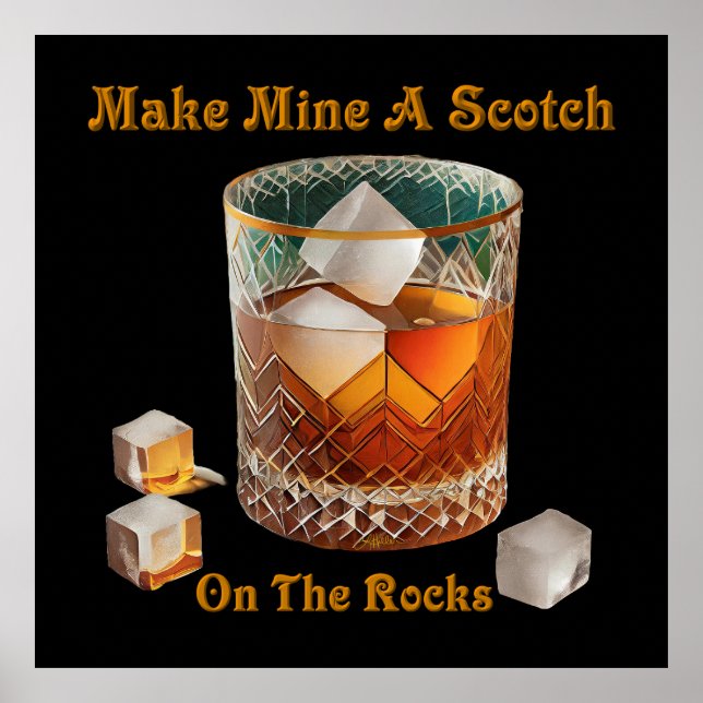 Poster L'Heure Du Cocktail Faire De Moi Un Scotch Sur Les (Devant)