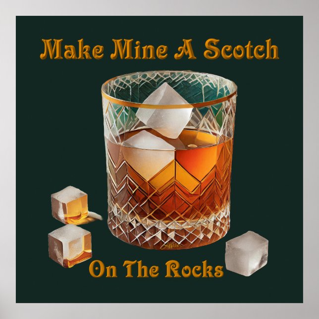 Poster L'Heure Du Cocktail Faire De Moi Un Scotch Sur Les (Devant)
