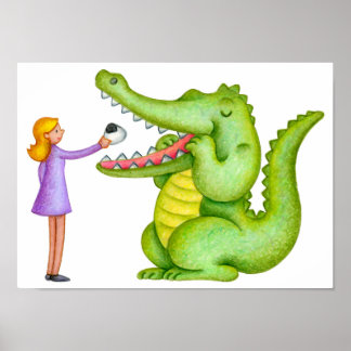Poster L'heure du déjeuner du crocodile.