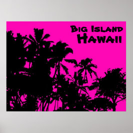 Poster L'hippocampe de palme rose de Big Island