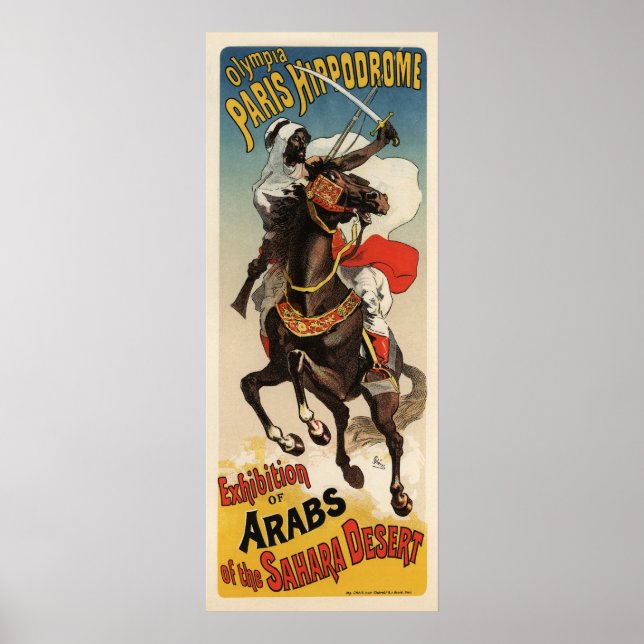 Poster L'Hippodrome de Paris D'Arabes du Sahara (Devant)
