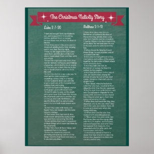 Poster L'histoire de la Nativité de Noël - dans les écrit