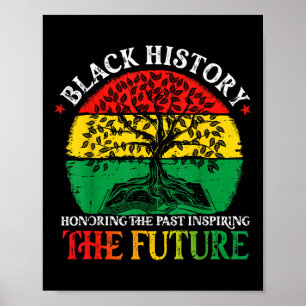 Poster L'histoire noire honore le passé inspirant l'aveni