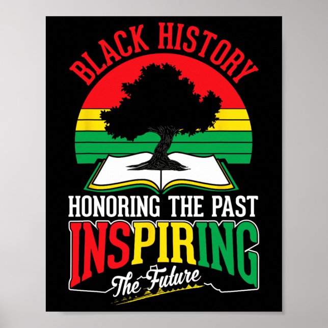 Poster L'histoire noire honore le passé inspirant le futu (Devant)
