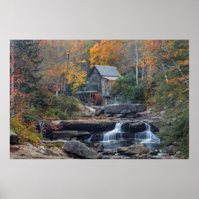 Poster L'Historique Grist Mill Sur Glade Creek (Devant)