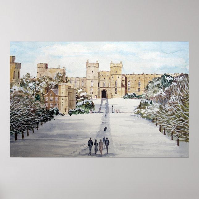 Poster L'hiver au château de Windsor par Farida Greenfiel (Devant)