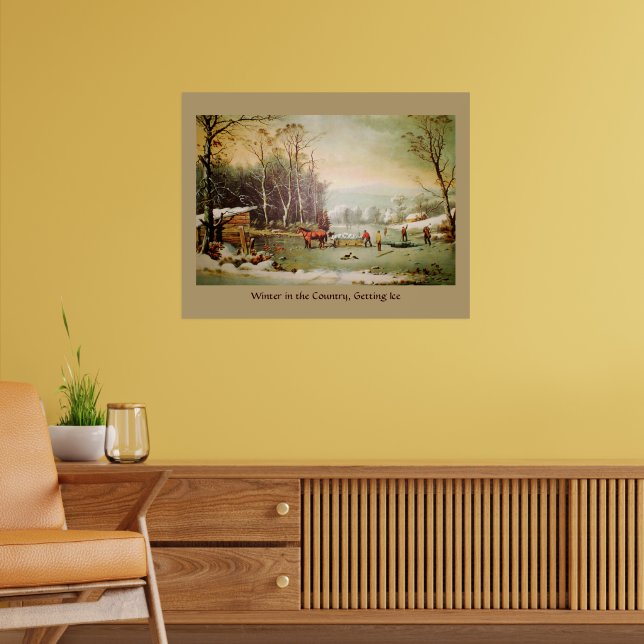 Poster L'hiver dans le pays, Obtenir l'affiche sur la gla (Salon 2)