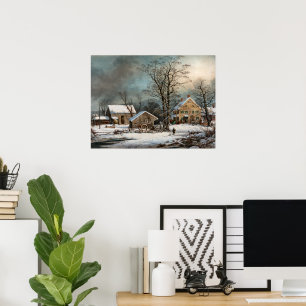 Poster L'hiver dans le pays, Un froid matin Archival Pr