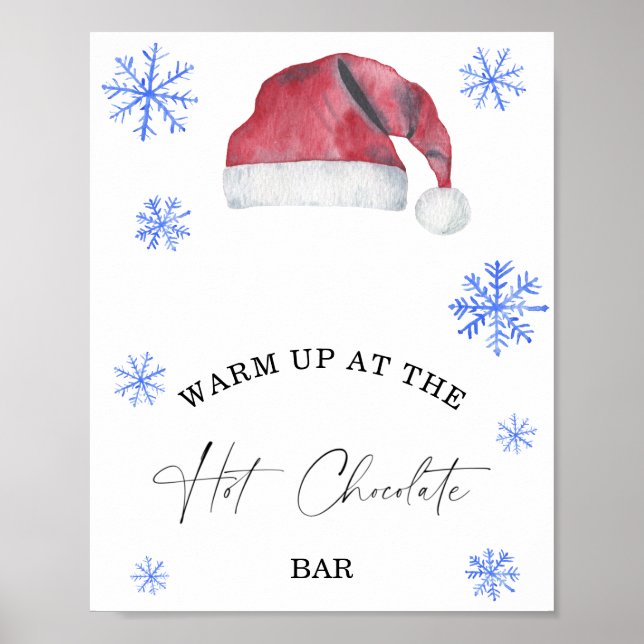 Poster L'hiver Réchauffez-vous au Hot Chocolate bar Poste (Devant)