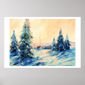 Poster L'hiver s'installe dans l'impression