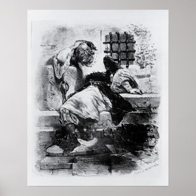 Poster L'homme dans le masque de fer dans sa prison (Devant)