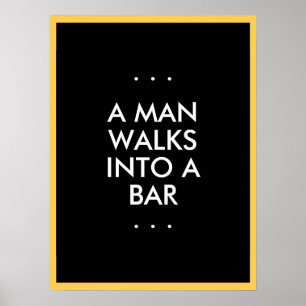 Poster L'homme entre dans une barre