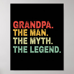 Poster L'Homme Le Mythe La Légende Fête des pères Cadeau