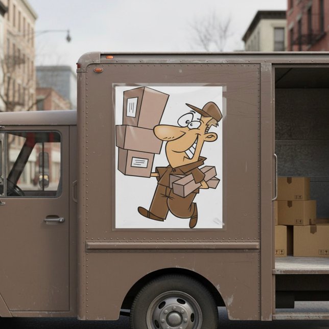 Poster L'homme livre des colis (Créateur téléchargé)