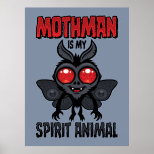 Poster L'homme-moth est mon animal spirituel
