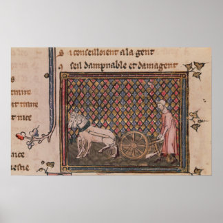 Poster L'homme obligé de travailler pour vivre