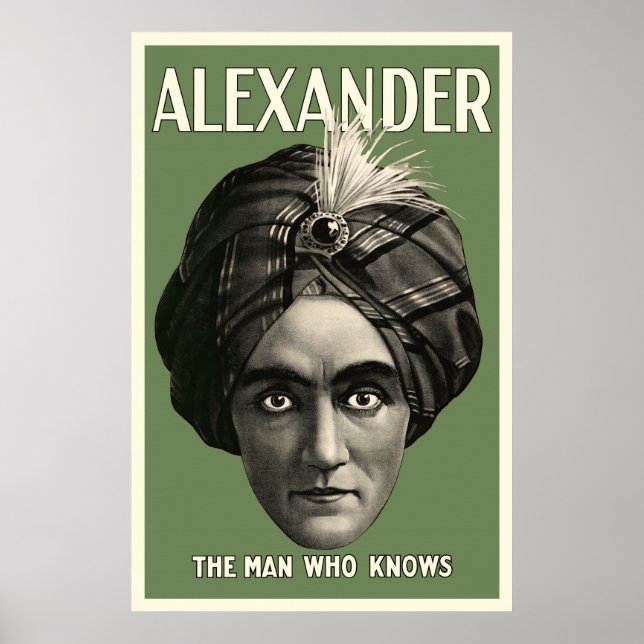 Poster L'homme qui connaît l'affiche - Vert (Devant)