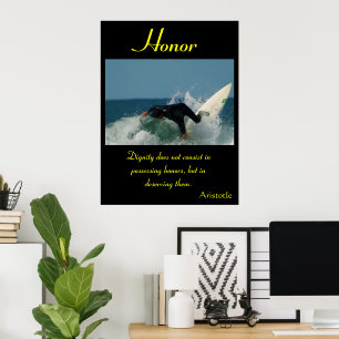 Poster L'honneur chevauche les vagues de la maîtrise athl