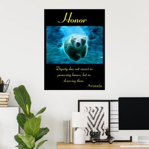 Poster L'honneur illumine l'air radiant de l'ours polaire
