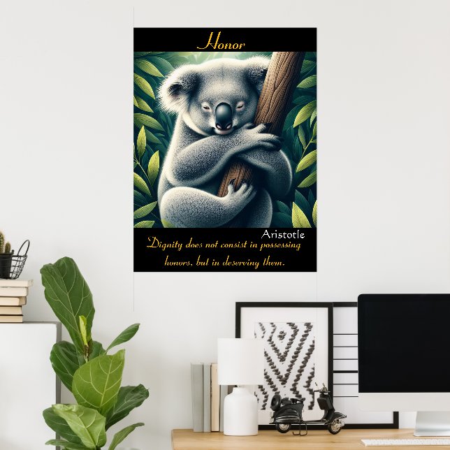 Poster L'honneur repose dans l'élégance de la nature (Bureau à domicile)