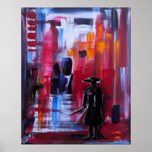Poster L'Horizon du Samouraï Peinture d'Alfred Fox
