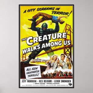 Poster L'horreur du film vintage -