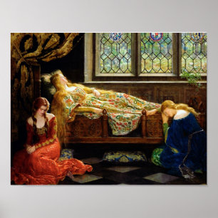 Poster L'huile de beauté dormante sur toile