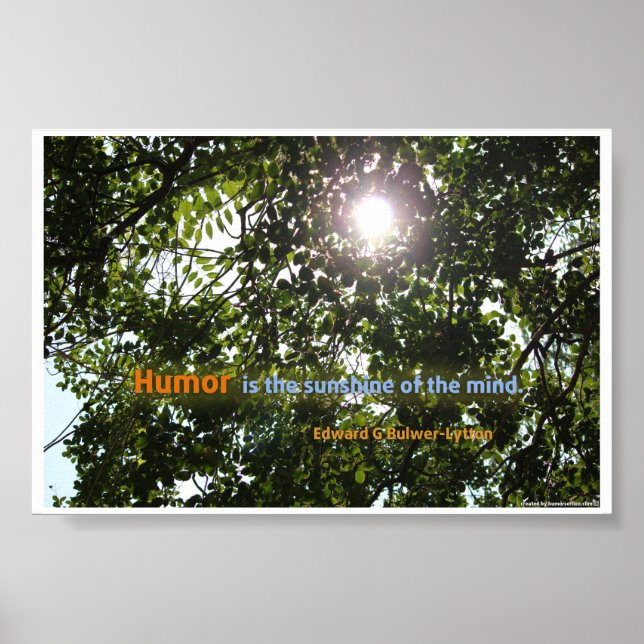 Poster "L'Humour est le soleil de l'esprit" Citation (Devant)
